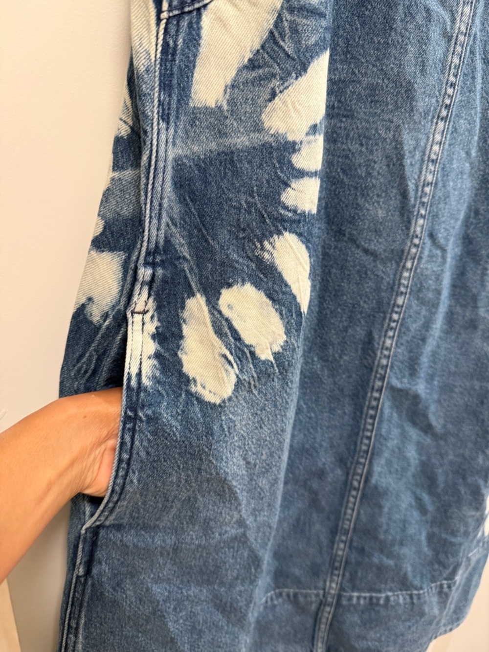 Madewell Denim Scoop Mini Dress Shibori Wash Airy - Picture 11 of 13